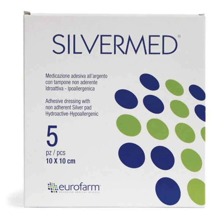 پانسمان نقره جاذب چسبدار سیلورمد- Euroderm Silvermed