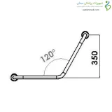 دستگیره استیل دیواری 120 درجه