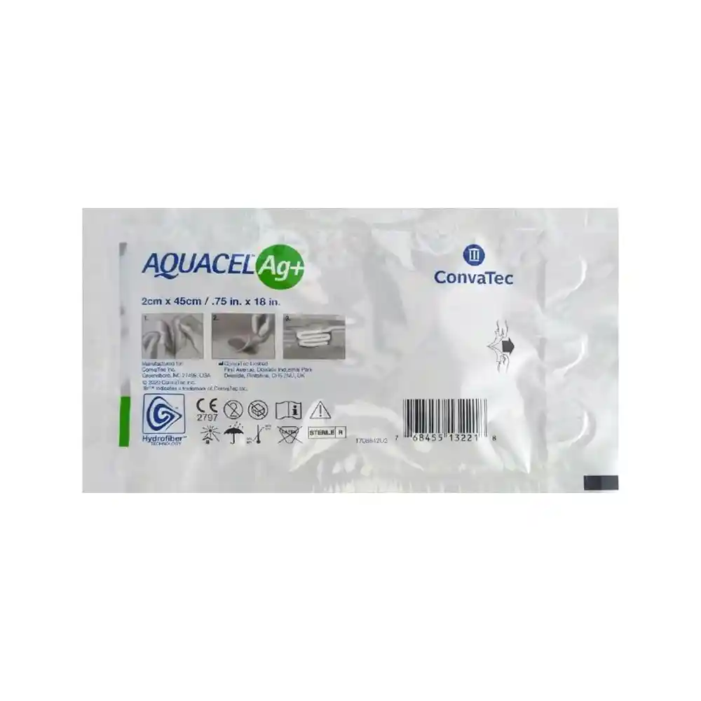 پانسمان هیدروفایبر نواری نقره دار آکواسل کانواتک (Convatec)