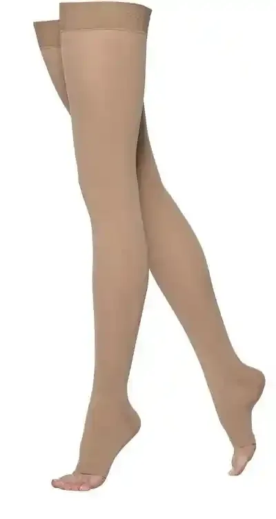 جوراب واریس کتان بالای زانو پنجه باز سیگواریس ( Sigvaris cotton )