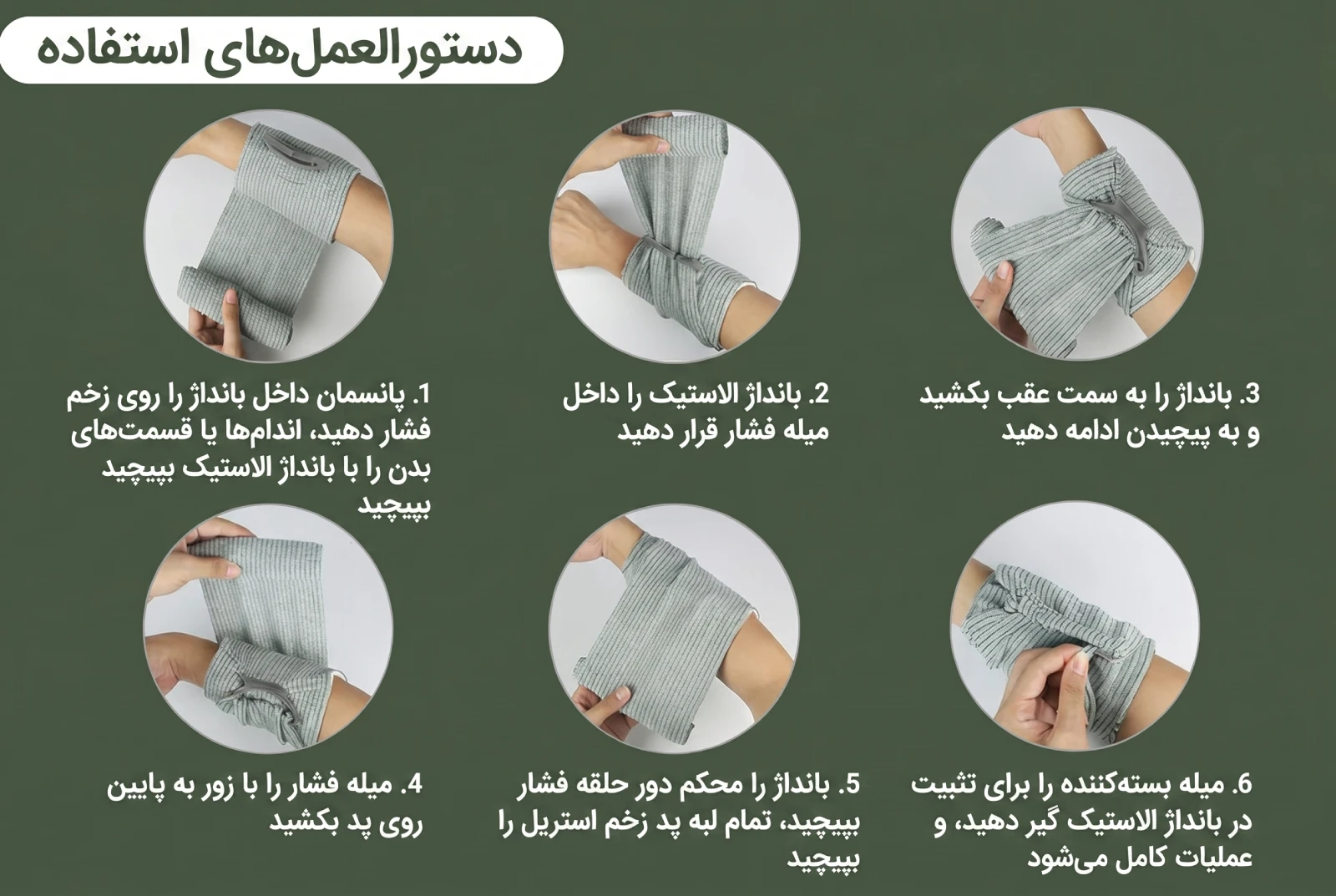راهنمای استفاده از بانداژ اسرائیلی