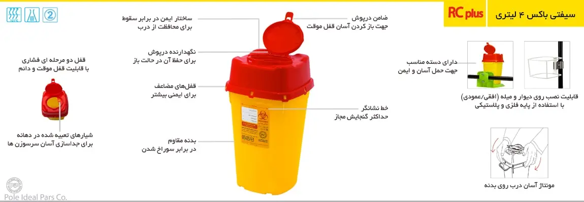 کاتالوگ سیفتی باکس ۴ لیتری RC Plus پل ایده آل