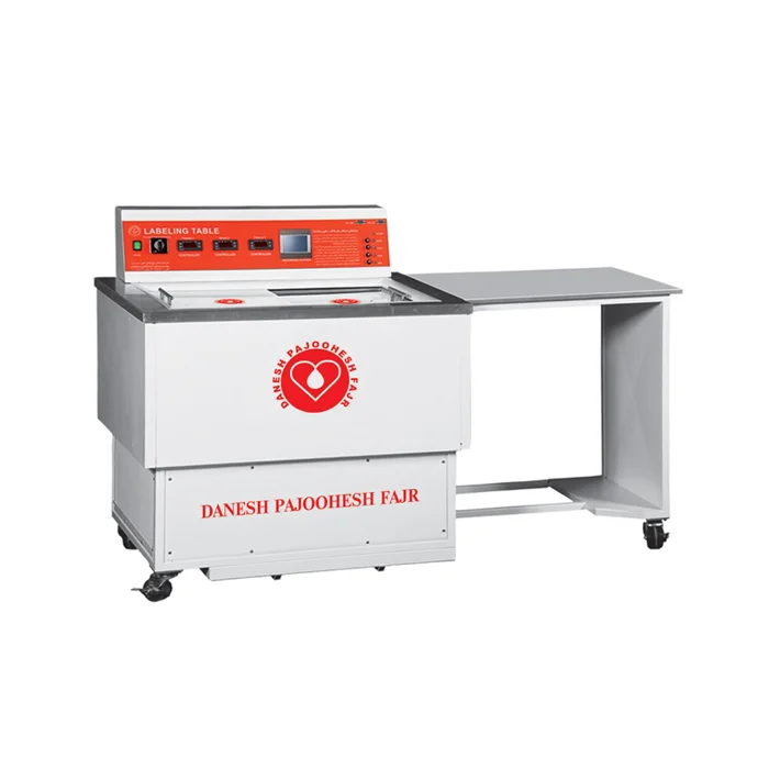 میز ریلیز (برچسب زنی) خون، پلاکت و پلاسما در دماهای +4 و +22 -25 درجه