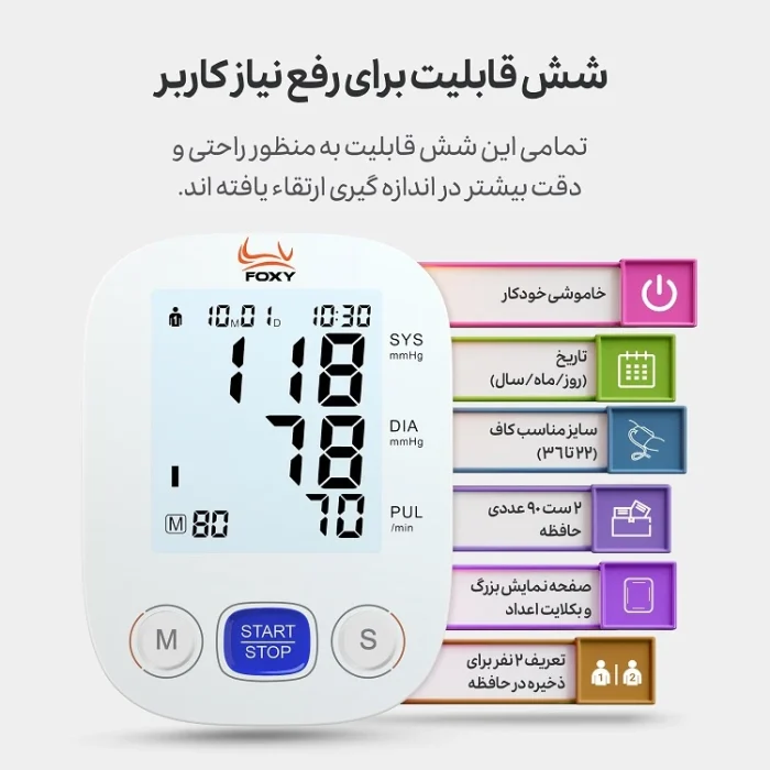 فشارسنج دیجیتال U80 White فوکسی (Foxy)