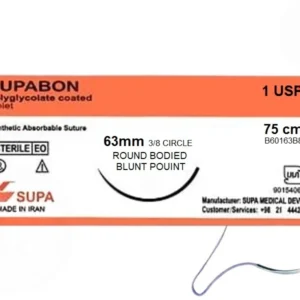 نخ جراحی سوپابن / ویکریل یک کبدی با سوزن 63mm سوپا